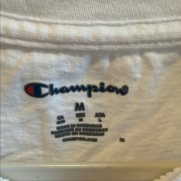 Champion College of Charleston White Tee with Maroon Letters - Picture 2 of 3